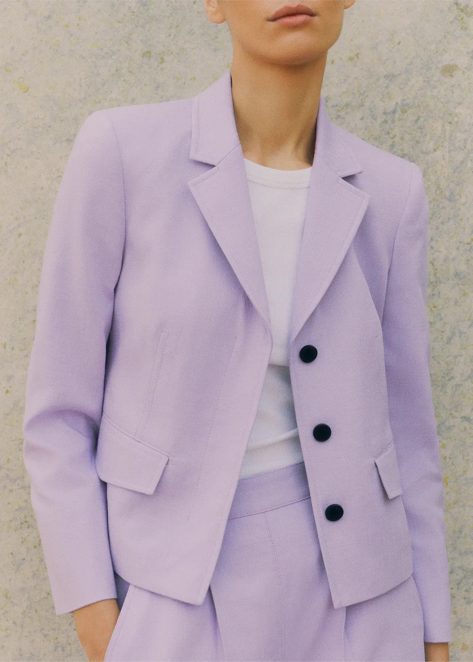 Textured Short Fitted Contour Jacket | ME+EM Global (Excluding US)