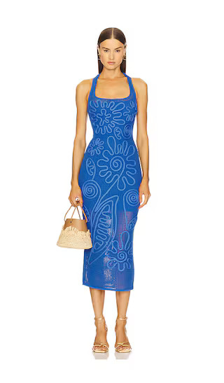 Nissa Knit Dress in Capri | Revolve Clothing (Global)