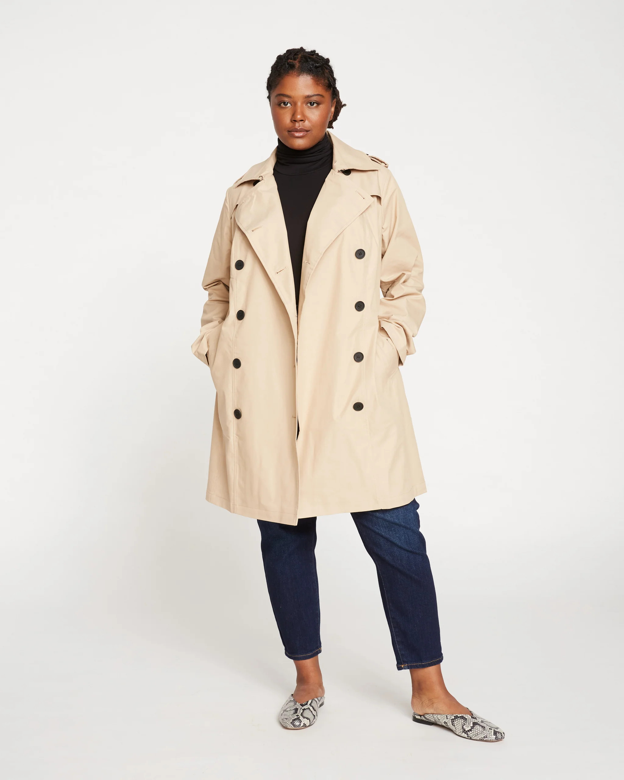Derjon Trench Coat - Khaki | Universal Standard