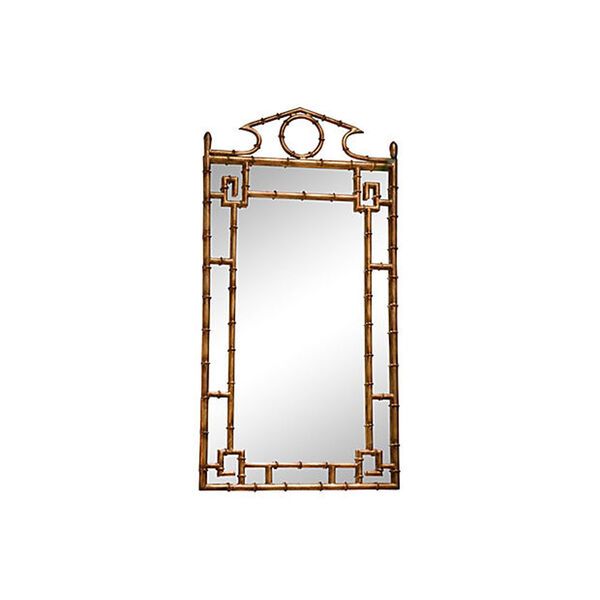 Antique Gold Bamboo Mirror | Bellacor