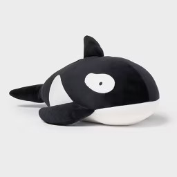 Orca Whale Weighted Plush Kids' Throw Pillow Black - Pillowfort™ | Target