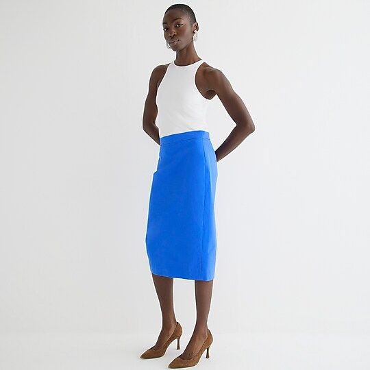 No. 3 Pencil skirt in bi-stretch cotton | J.Crew US