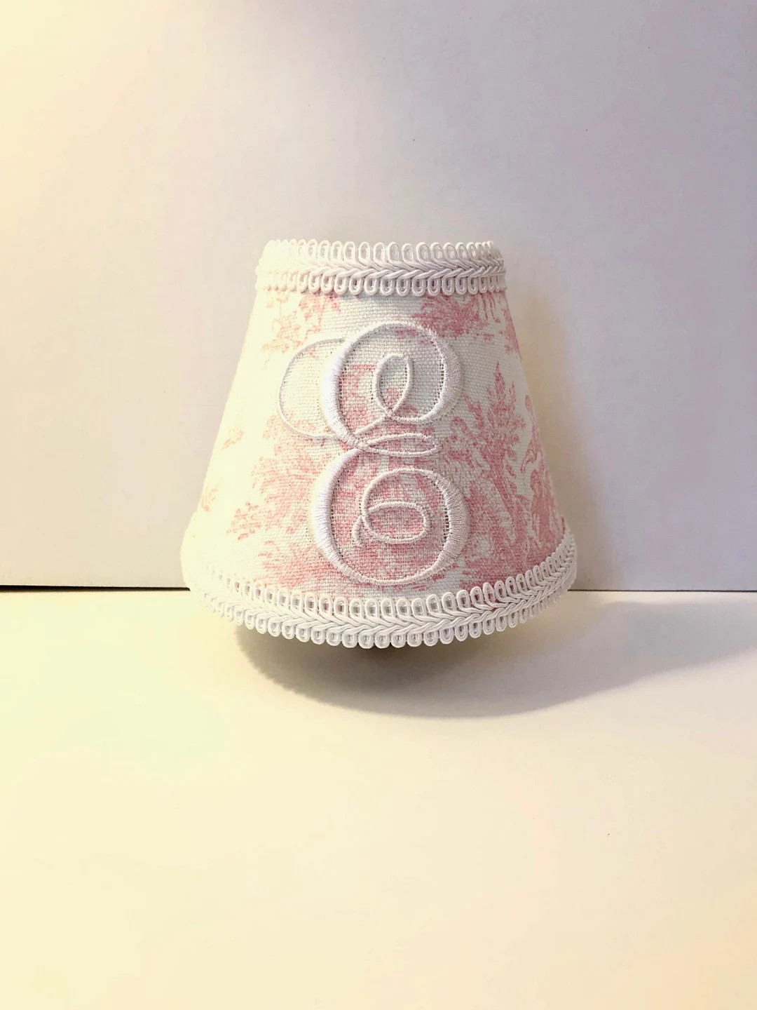 MADE TO ORDER Light Pink Toile Monogrammed Night Light (also available with no monogram) | Etsy (US)