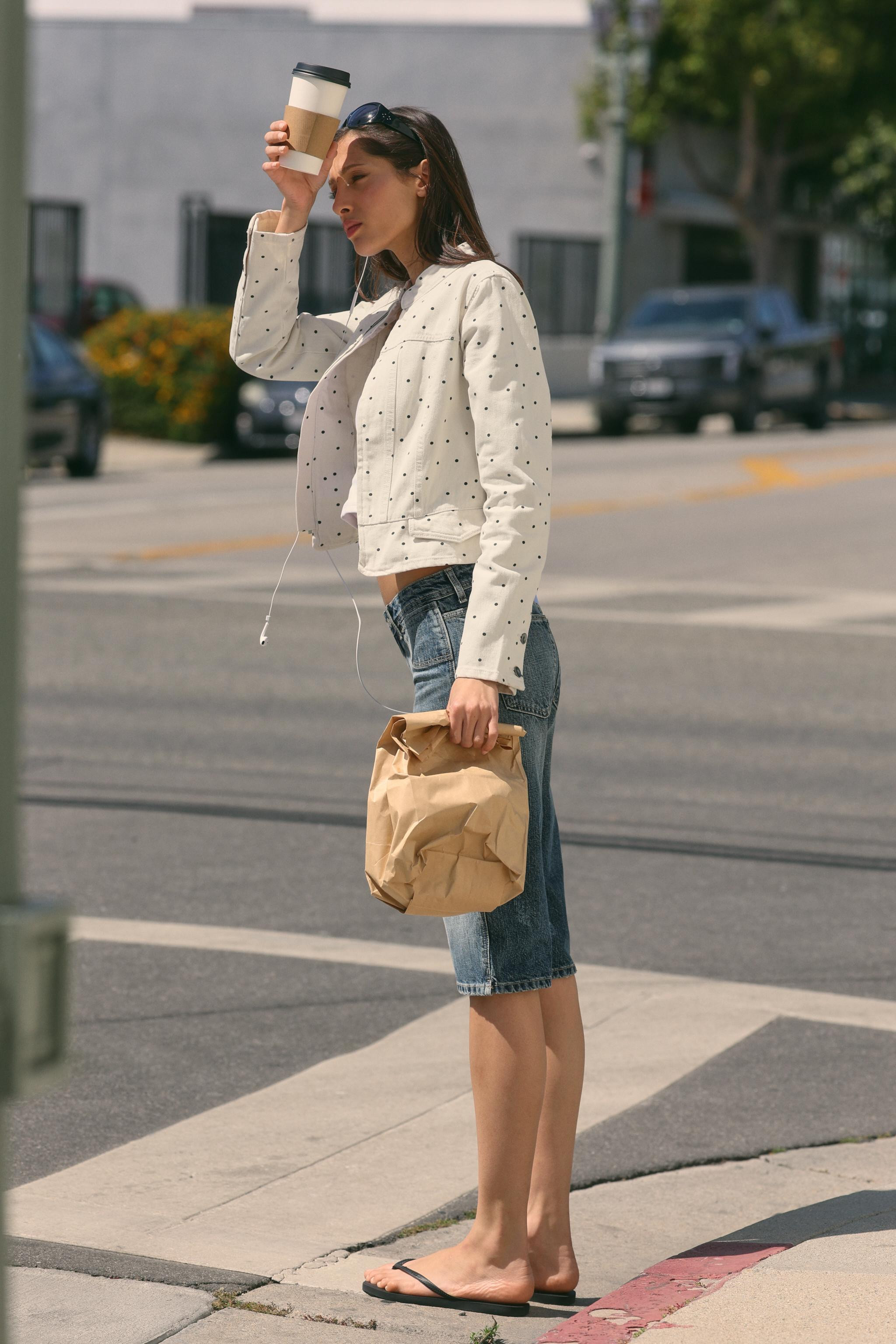 FITTED POLKA DOT JACKET | Zara UK