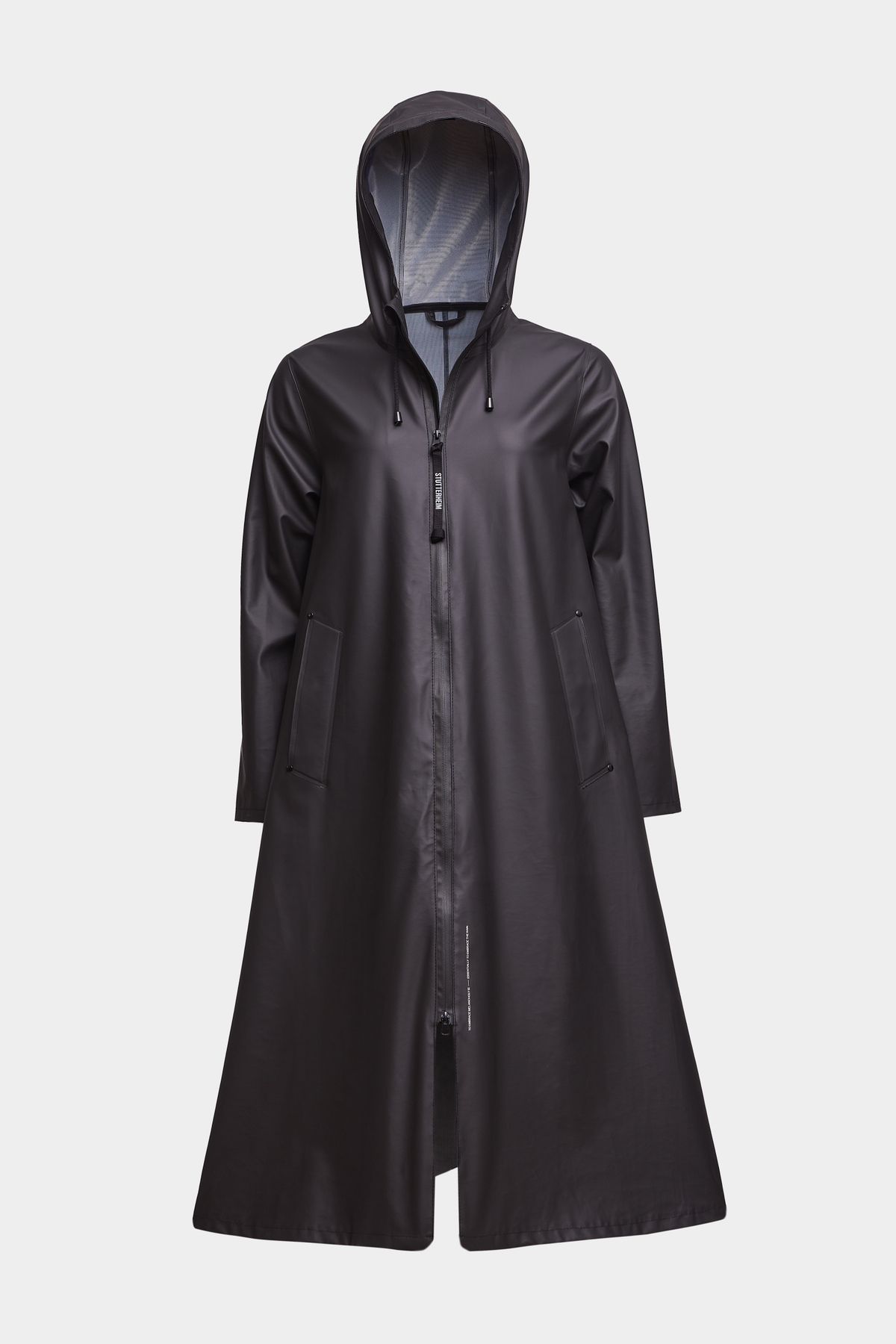 Mosebacke Long Lightweight Zip Raincoat Black | STUTTERHEIM GB | Stutterheim