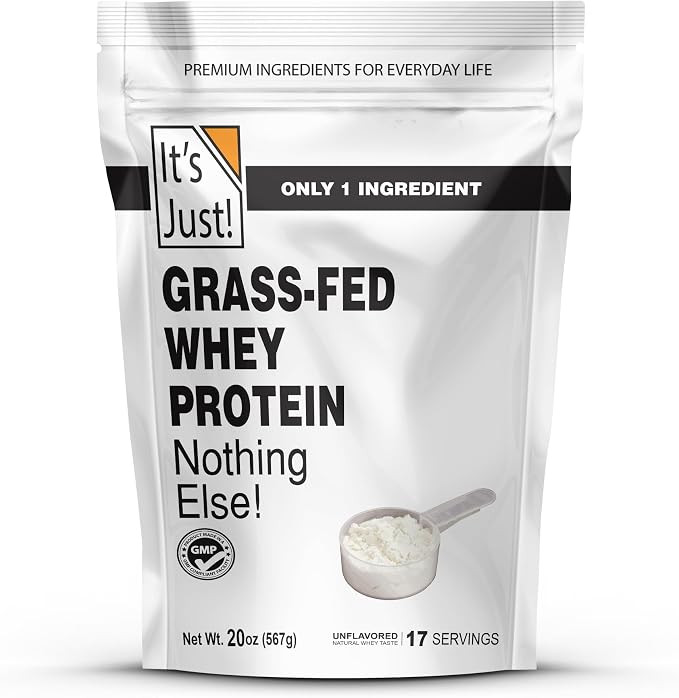 It's Just! - 100% Whey Protein Concentrate, Grass-Fed Pasture Raised, Made in Australia, RBST/rBG... | Amazon (US)