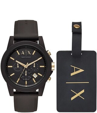 AX Armani Exchange Watch & Luggage Tag Gift Set | Dillard's