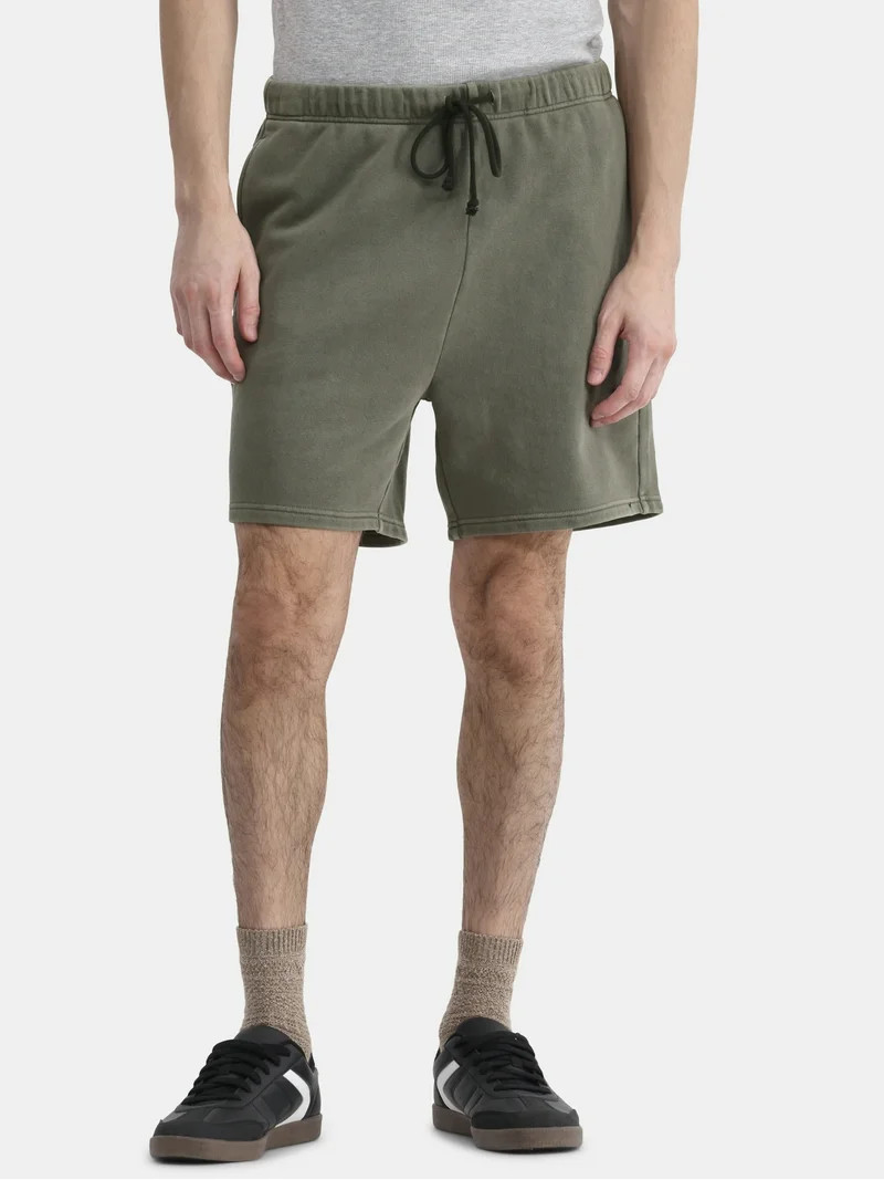 No Boundaries Soft Fleece Jogger Shorts, 6" Inseam, Men's and Big Men's | Walmart (US)