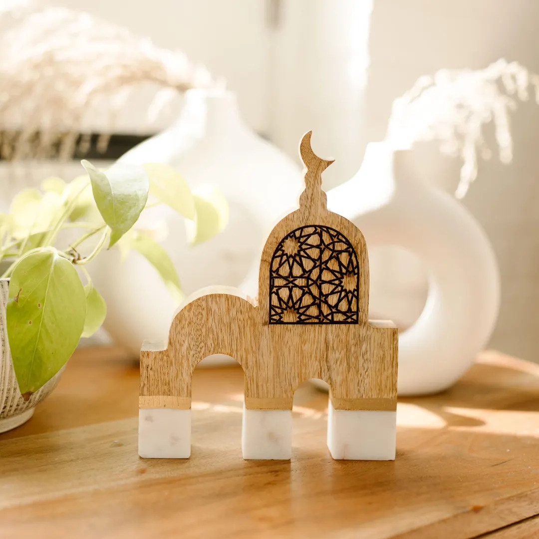 Marble & Wood Masjid Centerpiece | Etsy (US)