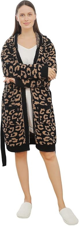 bearberry Hooded Robe Cozy Chic In The Wild Robe Lightweight Soft Plush Bathrobe with Pockets for... | Amazon (US)