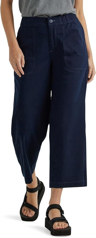 Lee Women's Ultra Lux Comfort Wide Leg Utility Crop Capri Pant | Amazon (US)