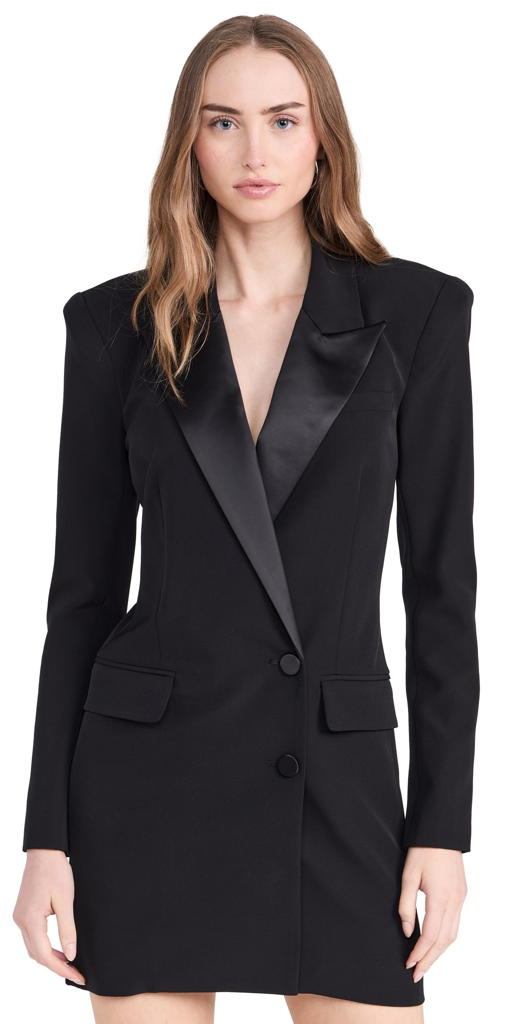 L'AGENCE Marlee Double Breasted Blazer Dress Black 10 | Shopbop