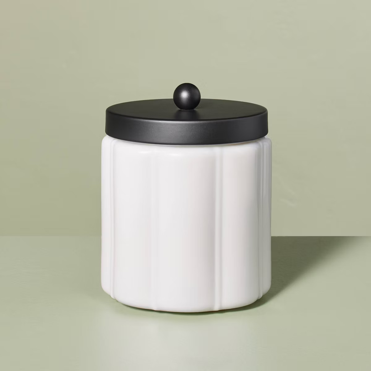 Milk Glass Bath Canister with Metal Lid - Hearth & Hand™ with Magnolia | Target