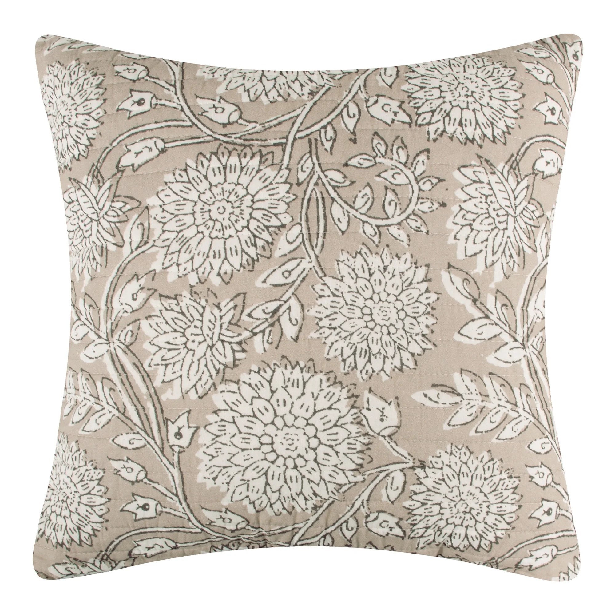 Levtex Home - Adare Taupe - Decorative Pillow (12 x 24in.) - Floral - Taupe, Grey and Cream | Walmart (US)