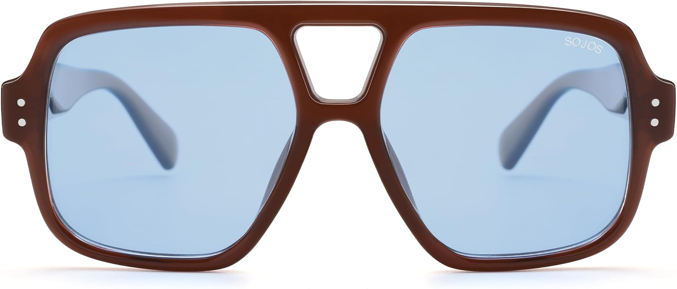 SOJOS Retro Square Polarized Aviator Sunglasses Womens Mens Trendy Vintage Aviators Shades SJ2613 | Amazon (US)