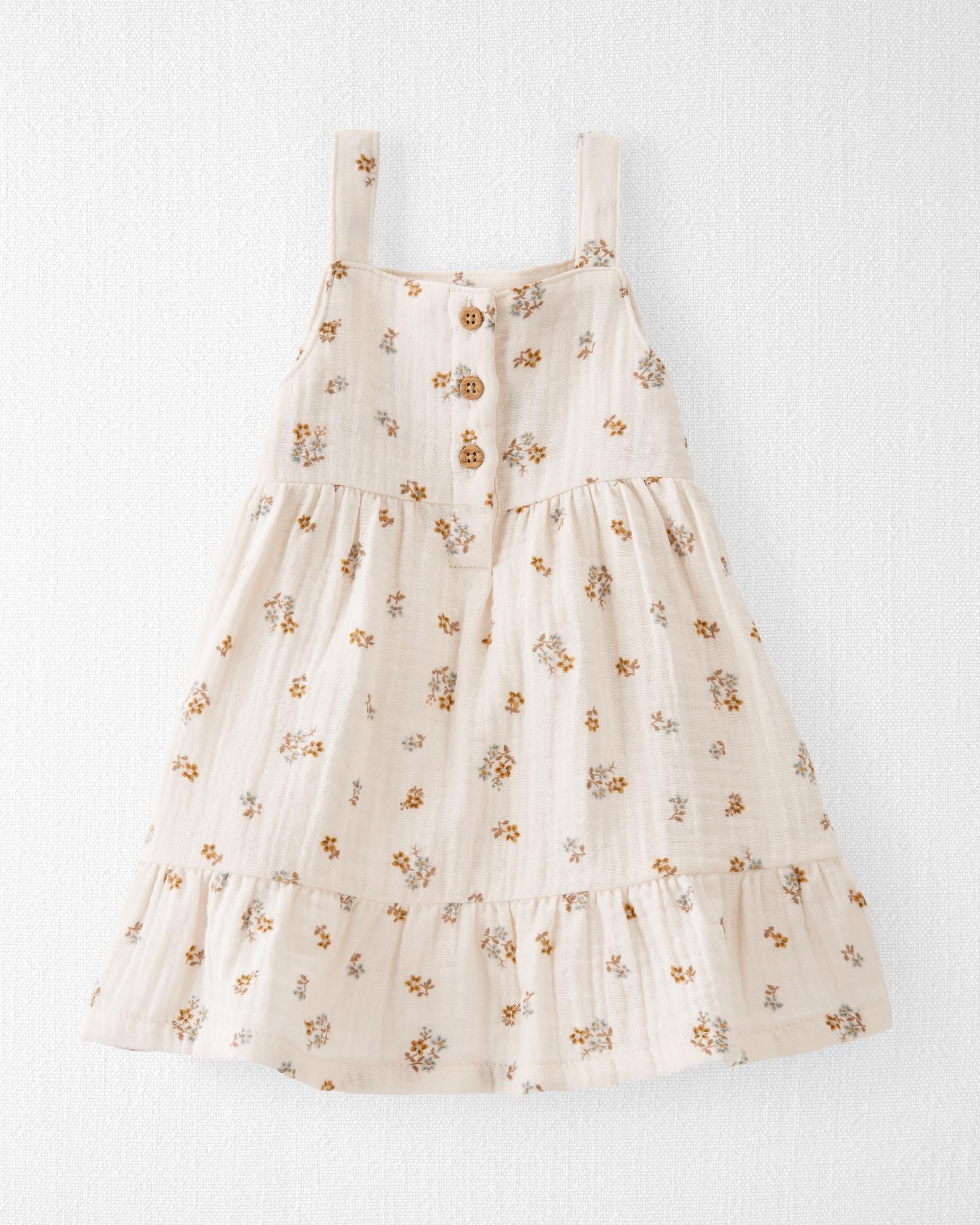 Baby Floral Print Organic Cotton Gauze Dress | Carter's