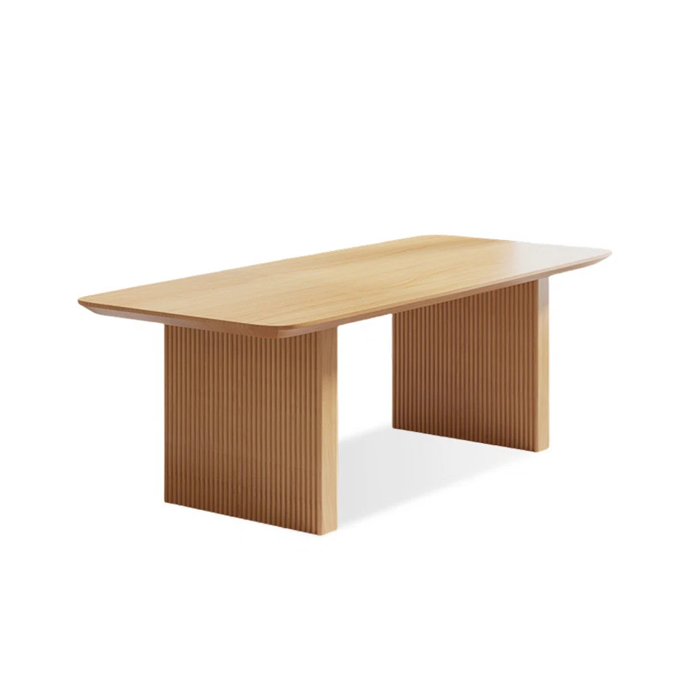 Open Edge Sports Burlywood Rectangular Solid Wood Dining Table | Wayfair | Wayfair North America