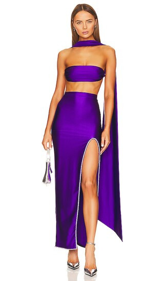 X Revolve Strapless Sash Gown in Purple | Revolve Clothing (Global)