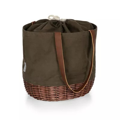 Picnic Time  Coronado Canvas and Willow Basket Tote | Tractor Supply