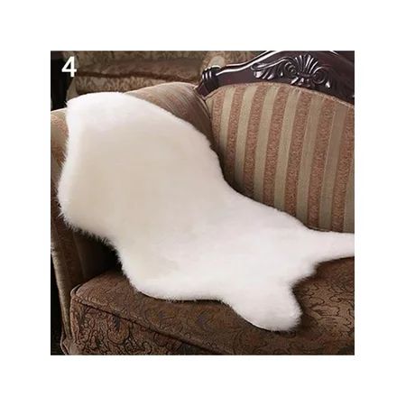 Topumt Soft Warm Anti-slip Eco-Friendly Plain Fluffy Faux Fur Rug Washable Mat | Walmart (US)