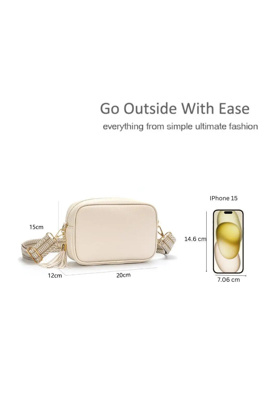 Small Tassel Crossbody Bag Canvas Stap | Boohoo.com (UK & IE)