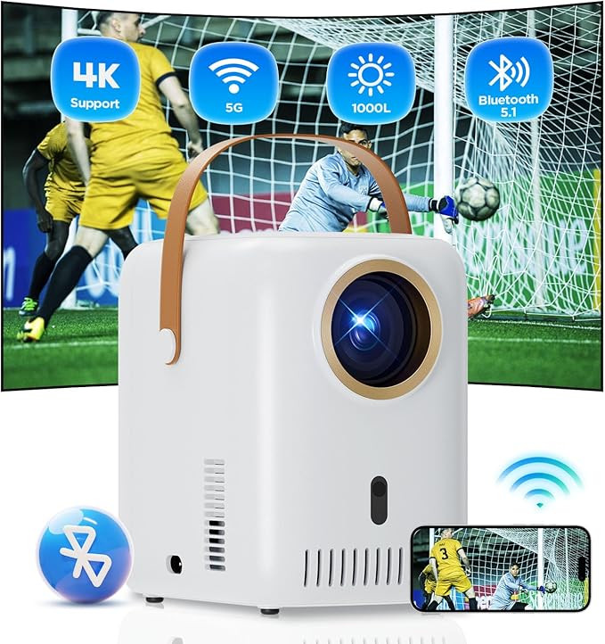 Auto Focus & Keystone5G WiFi Bluetooth 1080P projector with 4k support, 12000 lumens LED projecto... | Amazon (US)