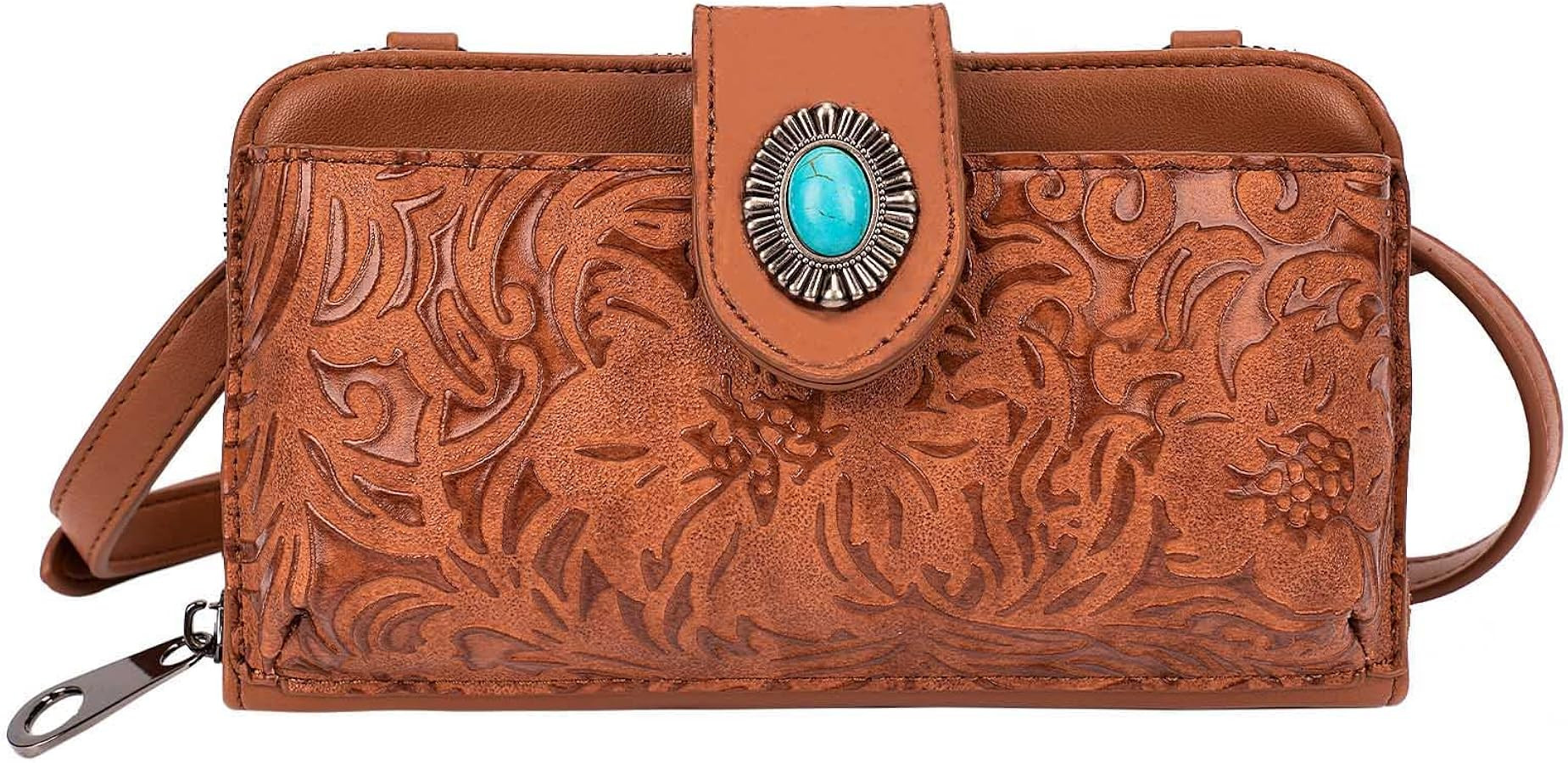 Women's Turquoise Crossbody Handbag Wallet Purse Clutch | Amazon (US)