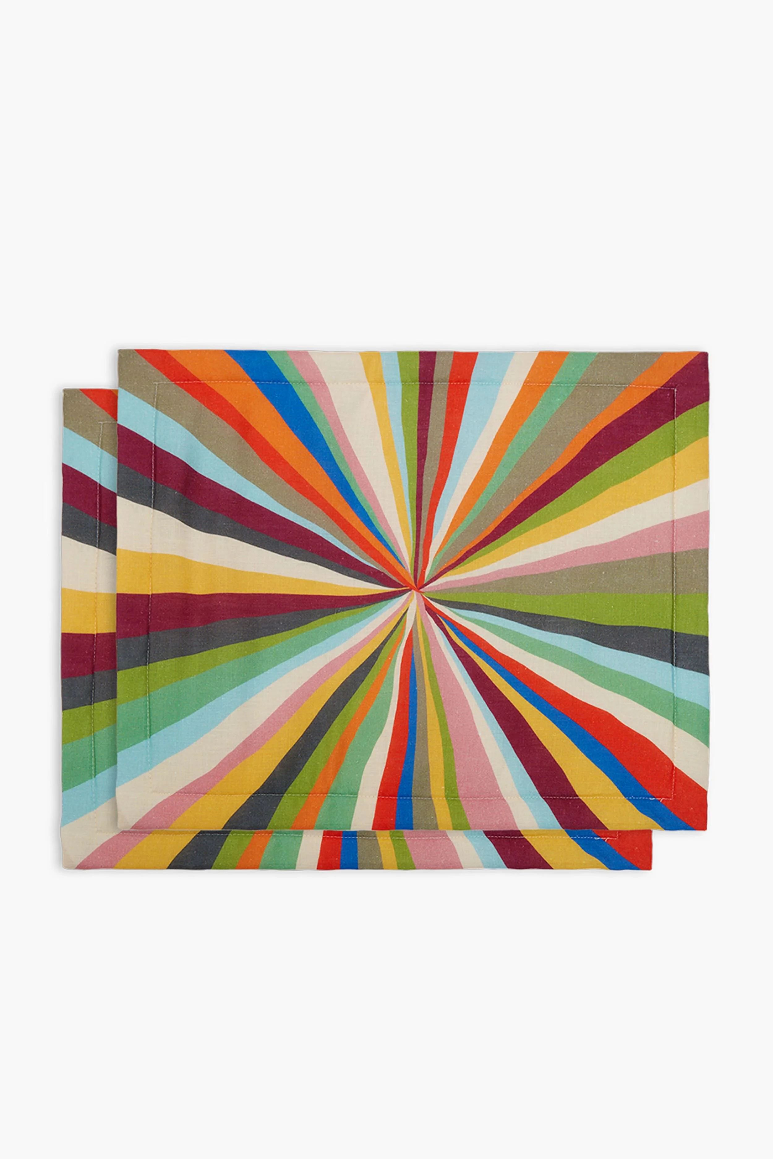 Rainbow Rays Harringbone Tablemat Set of 2 | Tuckernuck (US)