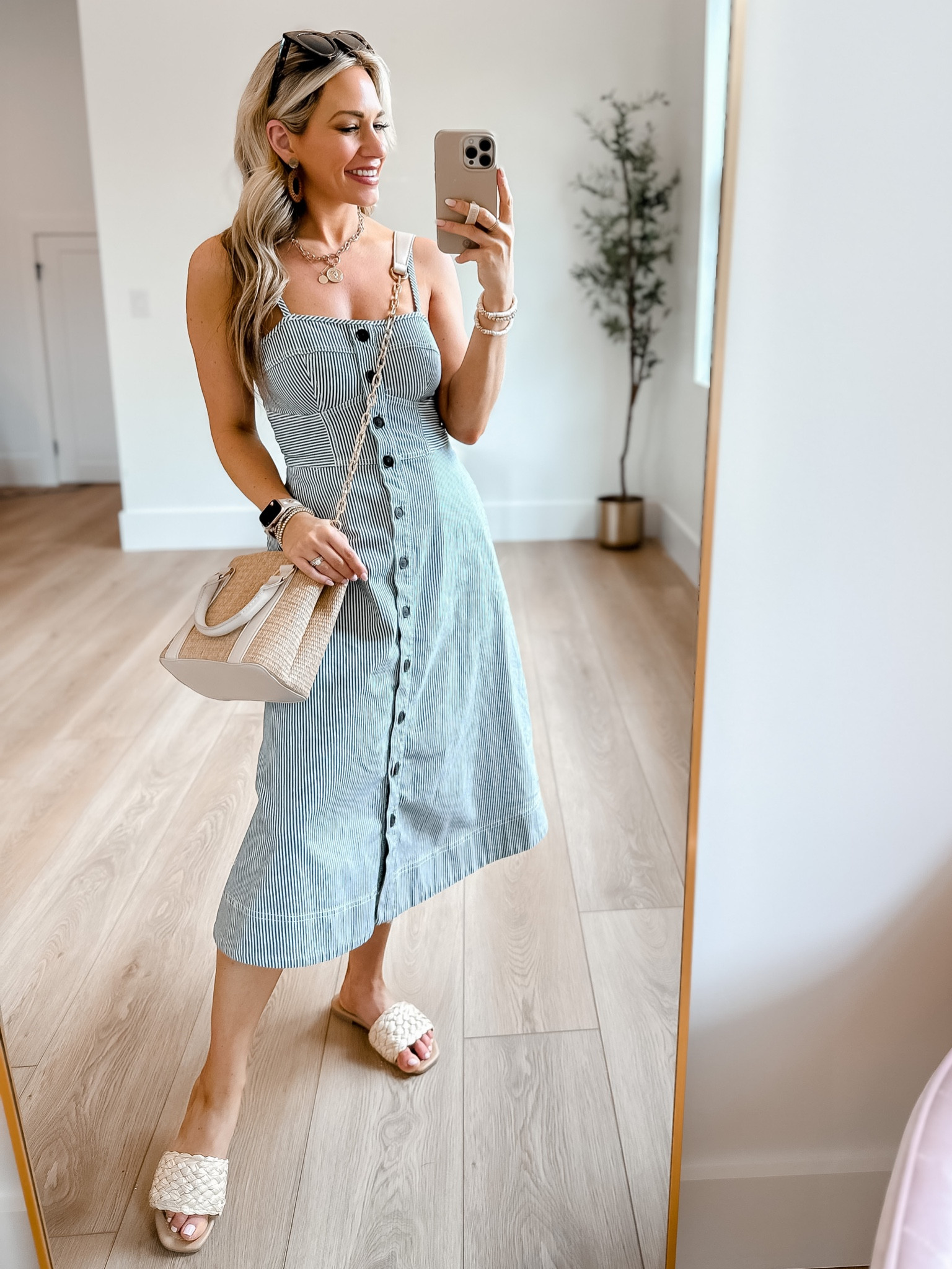 Outfit of the Day // OOTD // wearing an xs in target dress. Runs tts and comes in other colors. Target sandals run tts  















Target style. Target outfit. Target sandals. Amazon bag. Summer bag. Spring bag. Vacation bag. Memorial Day dress. Memorial Day outfit. July fourth dress. July 4th dress. July 4th outfit. Blue and white  

#LTKitbag #LTKtravel #LTKunder50