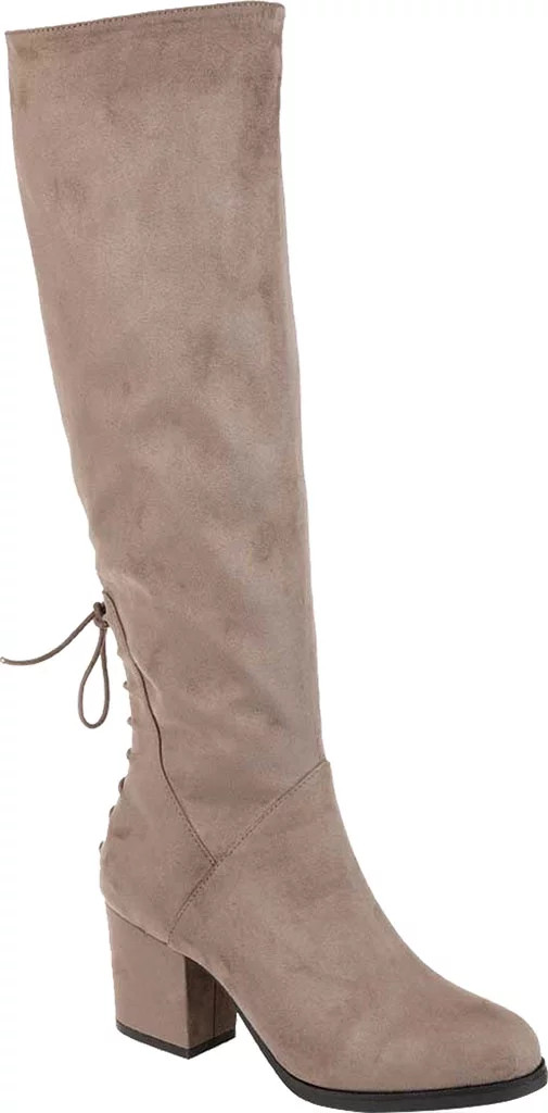 Women's Journee Collection Leeda Extra Wide Calf Knee High Boot Taupe Faux Suede 7.5 M | Walmart (US)