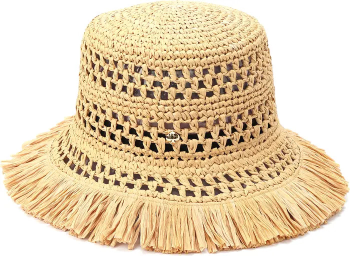 fringe spade straw cloche hat | Nordstrom