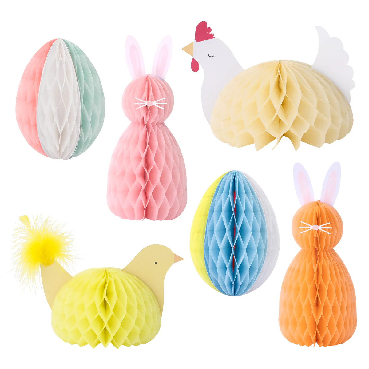 Easter Honeycomb Decorations (x 6) | Meri Meri