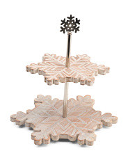 Snowflake 2 Tiered Serving Stand | Entertaining | Marshalls | Marshalls