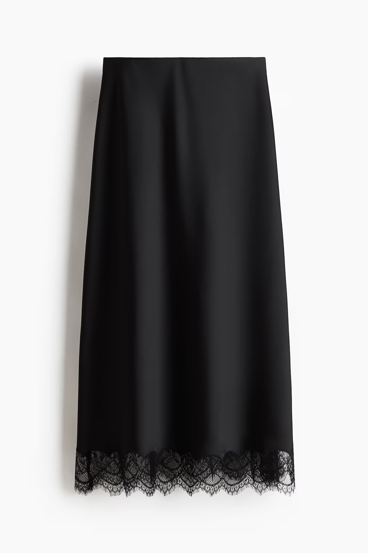 Lace-trimmed satin skirt | H&M (UK, MY, IN, SG, PH, TW, HK)