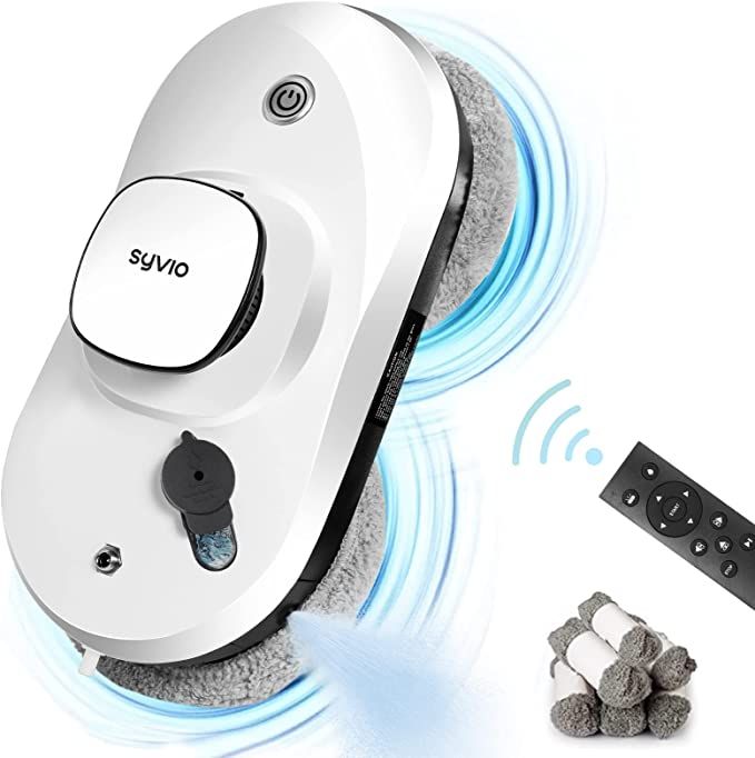 Syvio Window Cleaner Robot with Auto Spray, Remote Control, Smart Frame Detect, 3 Routes, 2 Power... | Amazon (US)