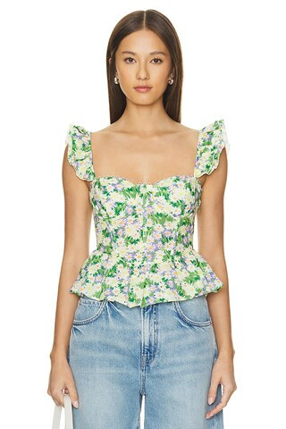 ASTR the Label Baylin Top in Purple Green Floral from Revolve.com | Revolve Clothing (Global)