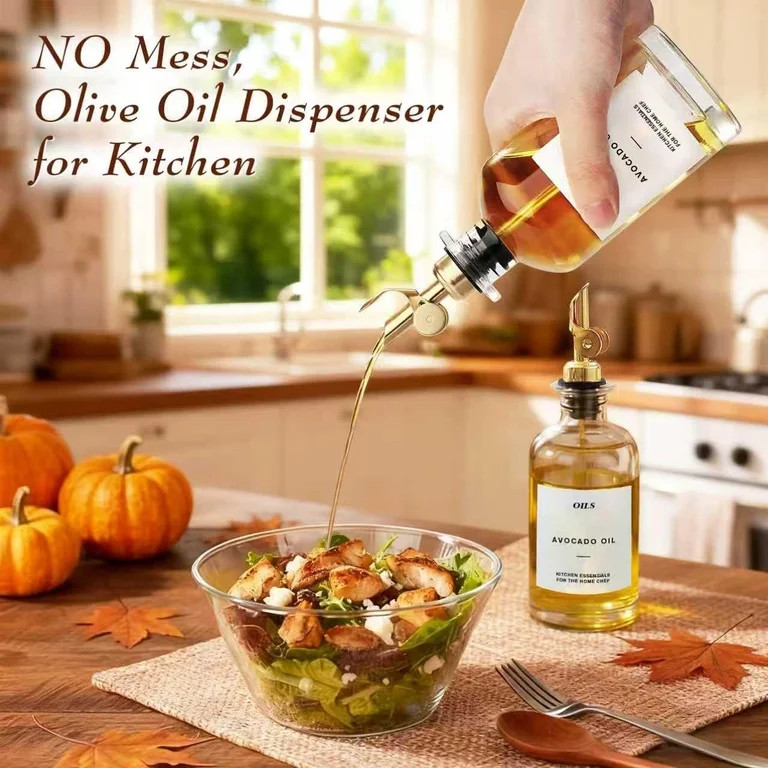 350 ML Premium Olive Oil Dispenser Bottles for Kitchen with Pourer, Elegant Olive Oil Bottle, Spr... | Walmart (US)