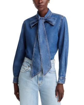 Denim Bow Shirt | Bloomingdale's (US)