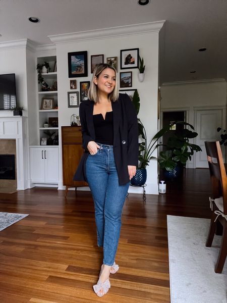 Blazer (up to 30% off right now!) - wearing an XS. True to size for a slightly oversized fit
Notched tank - runs true to size
Straight leg jeans - wearing petite 27

Date night outfit

#LTKSeasonal #LTKsalealert #LTKunder100