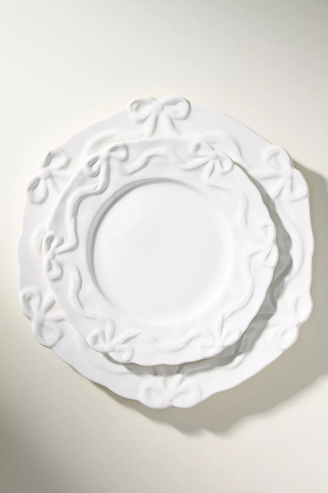 Benedita Bow Stoneware Side Plates, Set of 4 | Anthropologie (US)