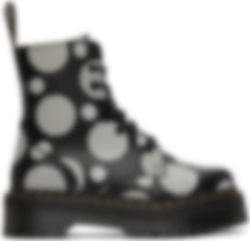 Black Polka Dot Jadon Platform Boots | SSENSE