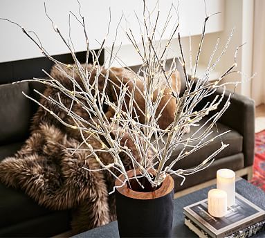 Light Up Frosted Twig Bundle - Set of 3 | Pottery Barn (US)