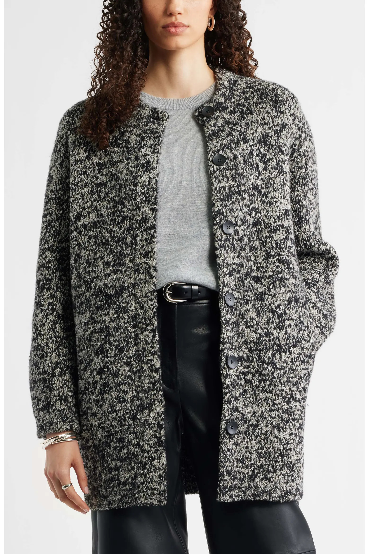 Marled Bouclé Sweater Coat (Women) | Nordstrom | Nordstrom