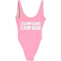 Champagne Swimsuit. Campaign Bachelorette Bathing Suits. Bride Swim. One Piece Suit | Etsy (US)