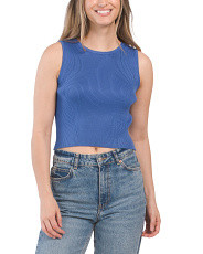 Sleeveless High Neck Ribbed Tank Top | Juniors | Marshalls | Marshalls