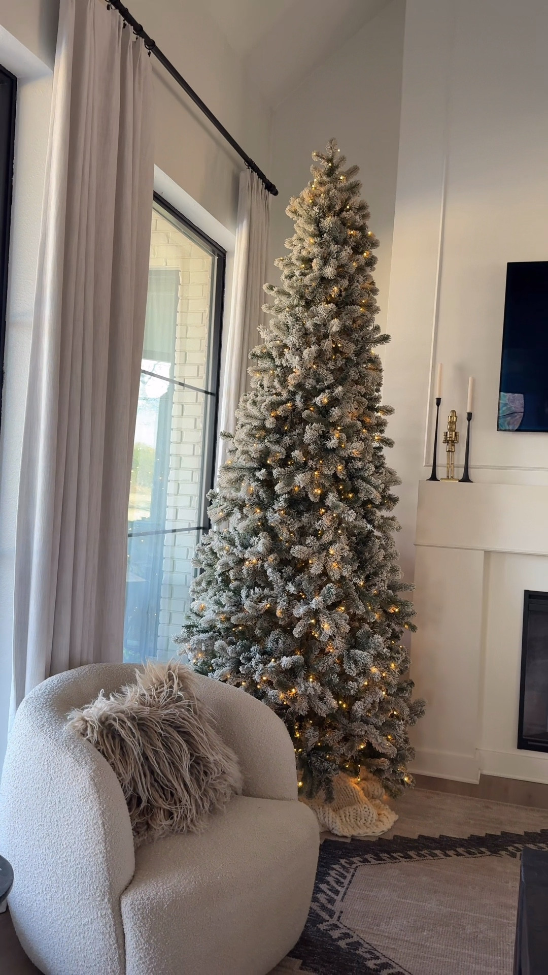 My favorite tree to decorate the King of Christmas flocked 12’ slim 

#LTKHoliday