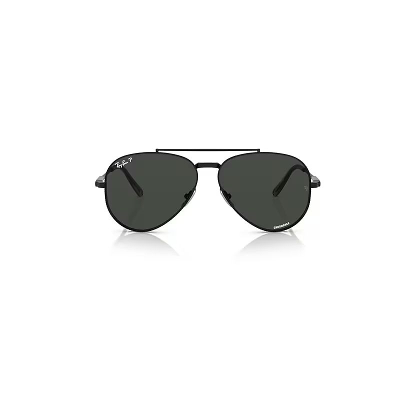 Ray-Ban Aviator II Titanium Sunglasses Black Frame Grey Lenses Polarized 58-14 | Ray-Ban (US)