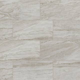 TrafficMaster Vigo Gris 12 in. x 24 in. Matte Ceramic Marble Look Floor and Wall Tile (16 sq. ft.... | The Home Depot