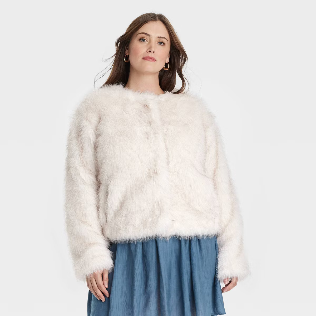 Women's Faux Fur Jacket - Universal Thread™ Cream | Target