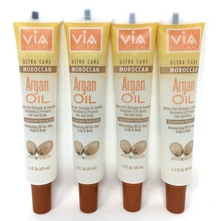 VIA Argan Oil Promotes Hair Growth Makes Hair Stronger & Healthier 1.5oz 4 Pack | Walmart (US)